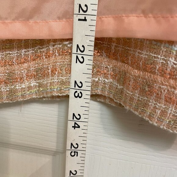 ALEX MARIE SIZE 14 PEACH/TAN TWEED FULLY LINED SHORT SKIRT - Picture 7 of 7